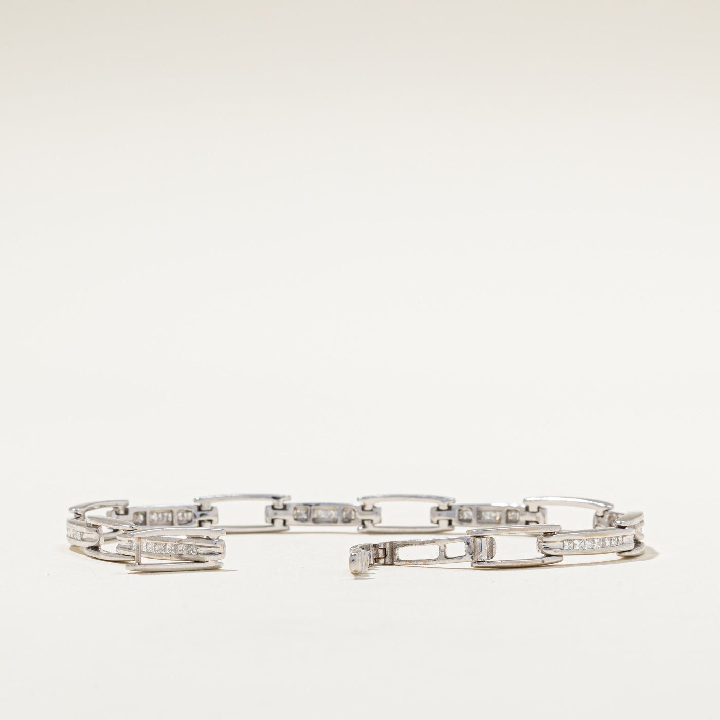 Princess Cut Diamond Open Link Bracelet | 1.50ctw | 7"