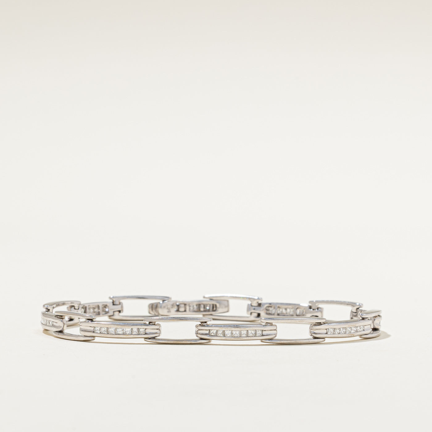 Princess Cut Diamond Open Link Bracelet | 1.50ctw | 7"