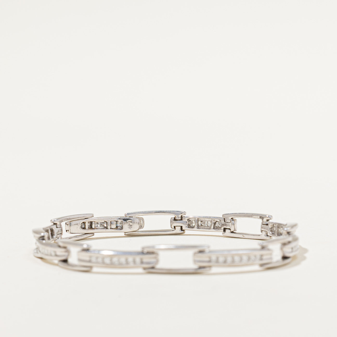 Princess Cut Diamond Open Link Bracelet | 1.50ctw | 7"