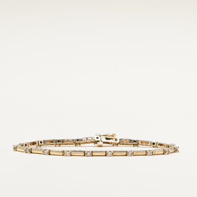 Diamond Bar Link Bracelet | 0.95ctw | 7