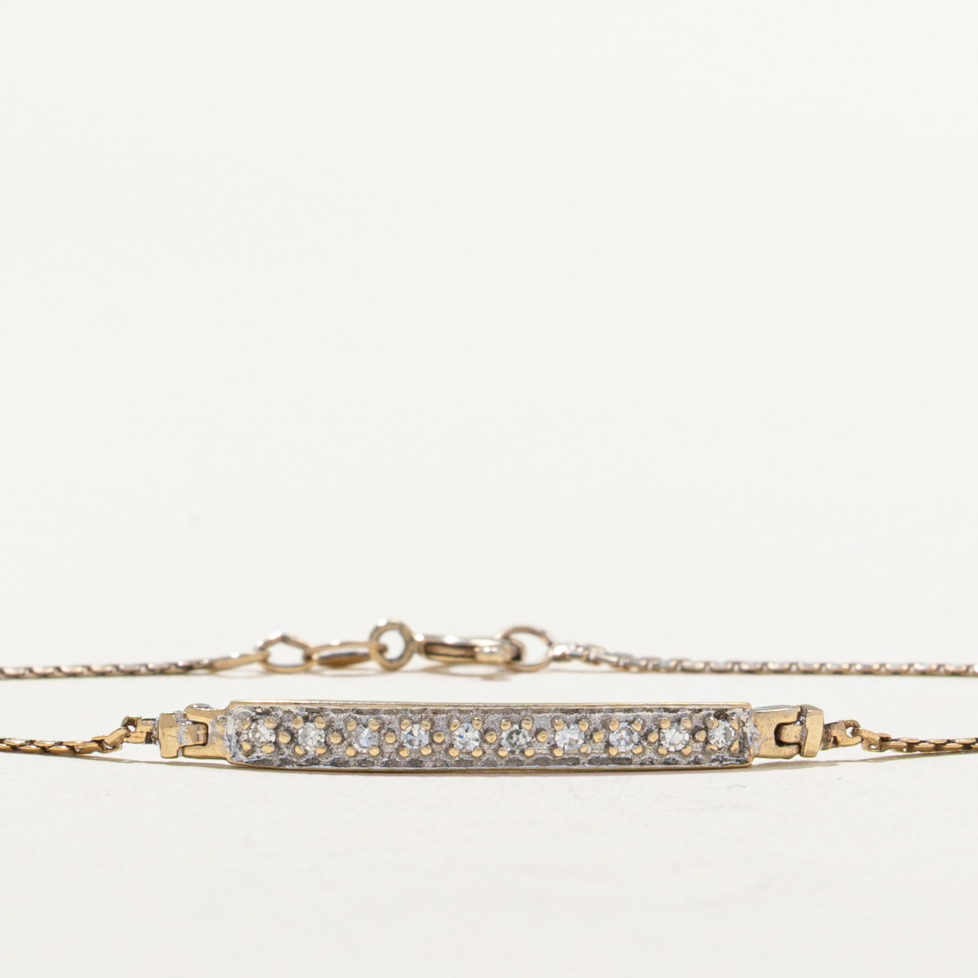 Diamond Bar Bracelet | 0.12ctw | 7"