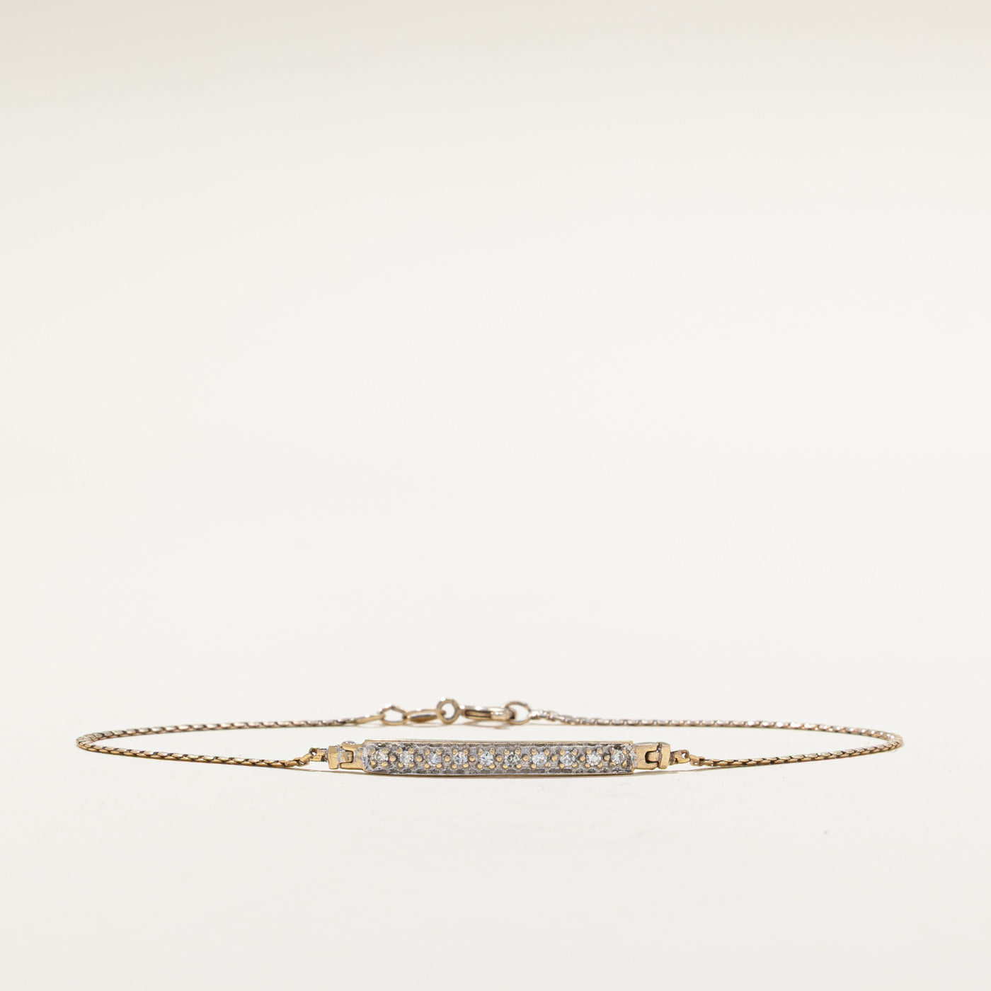 Diamond Bar Bracelet | 0.12ctw | 7"
