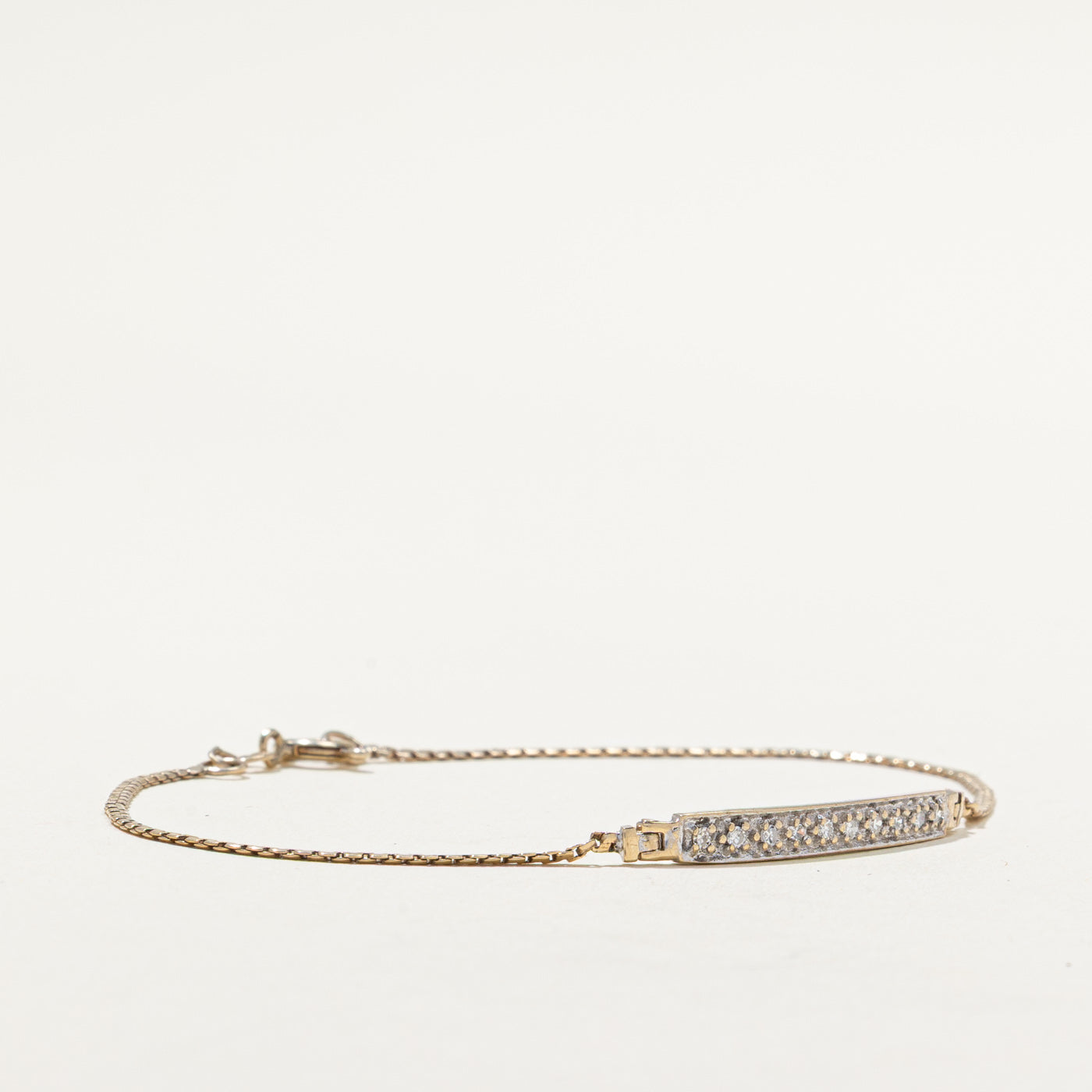 Diamond Bar Bracelet | 0.12ctw | 7"