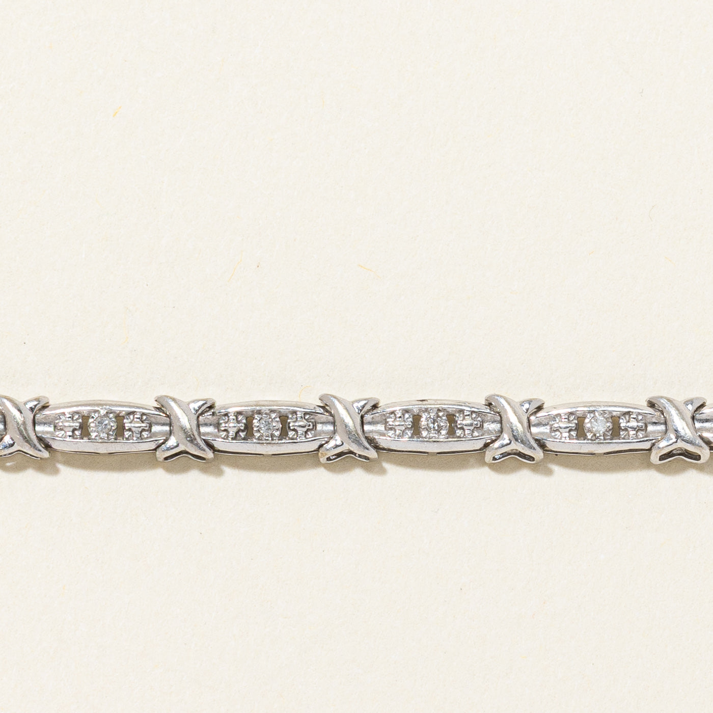 Diamond X Design Tennis Bracelet | 0.10ctw | 7.5"