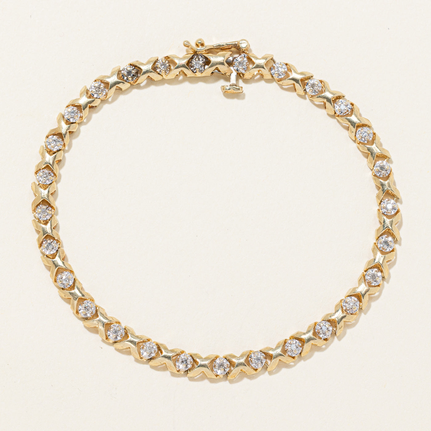 Illusion Set Diamond Tennis Bracelet | 0.20ctw | 7"