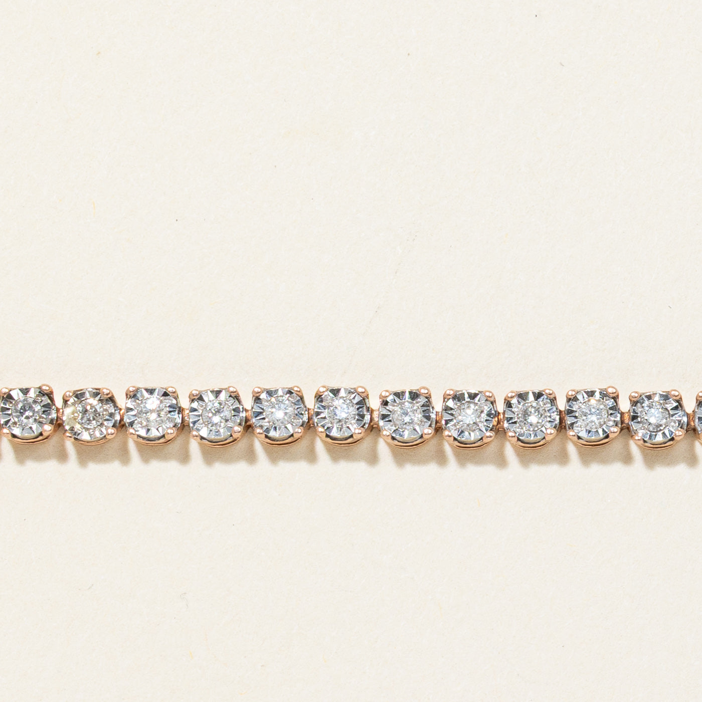 Illusion Set Diamond Tennis Bracelet | 1.00ctw | 7.5"