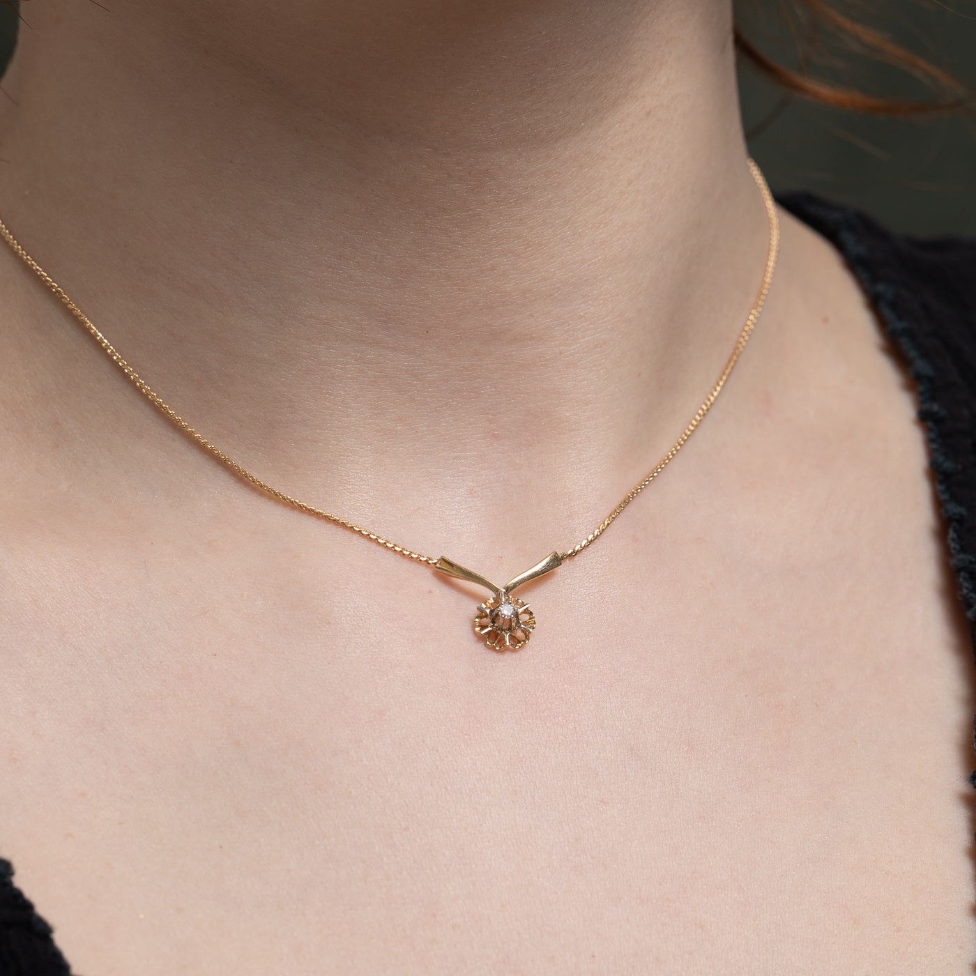 Diamond Pendant Necklace | 0.04ct | 14"