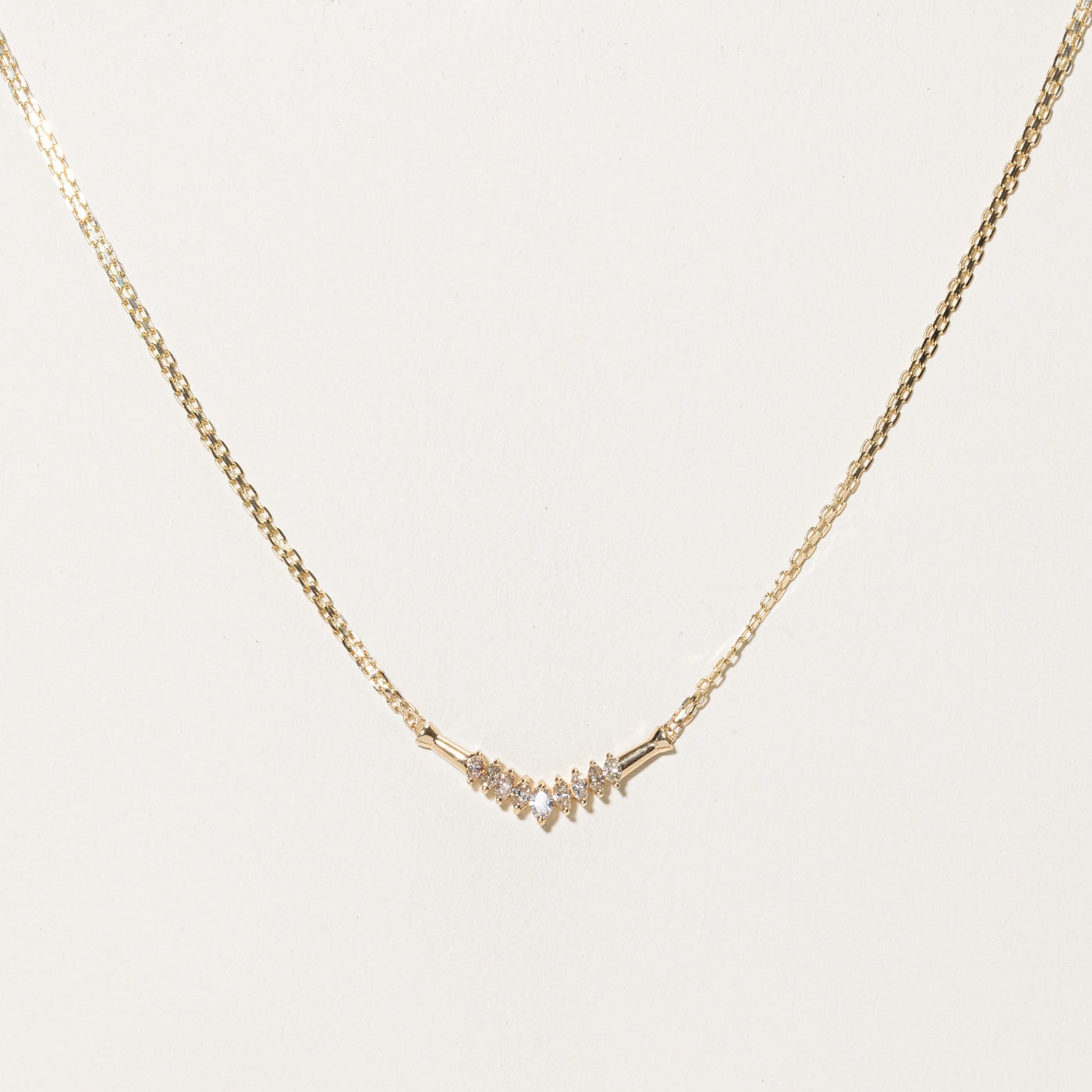 Marquise Diamond Chevron Necklace | 0.50ctw | 20"