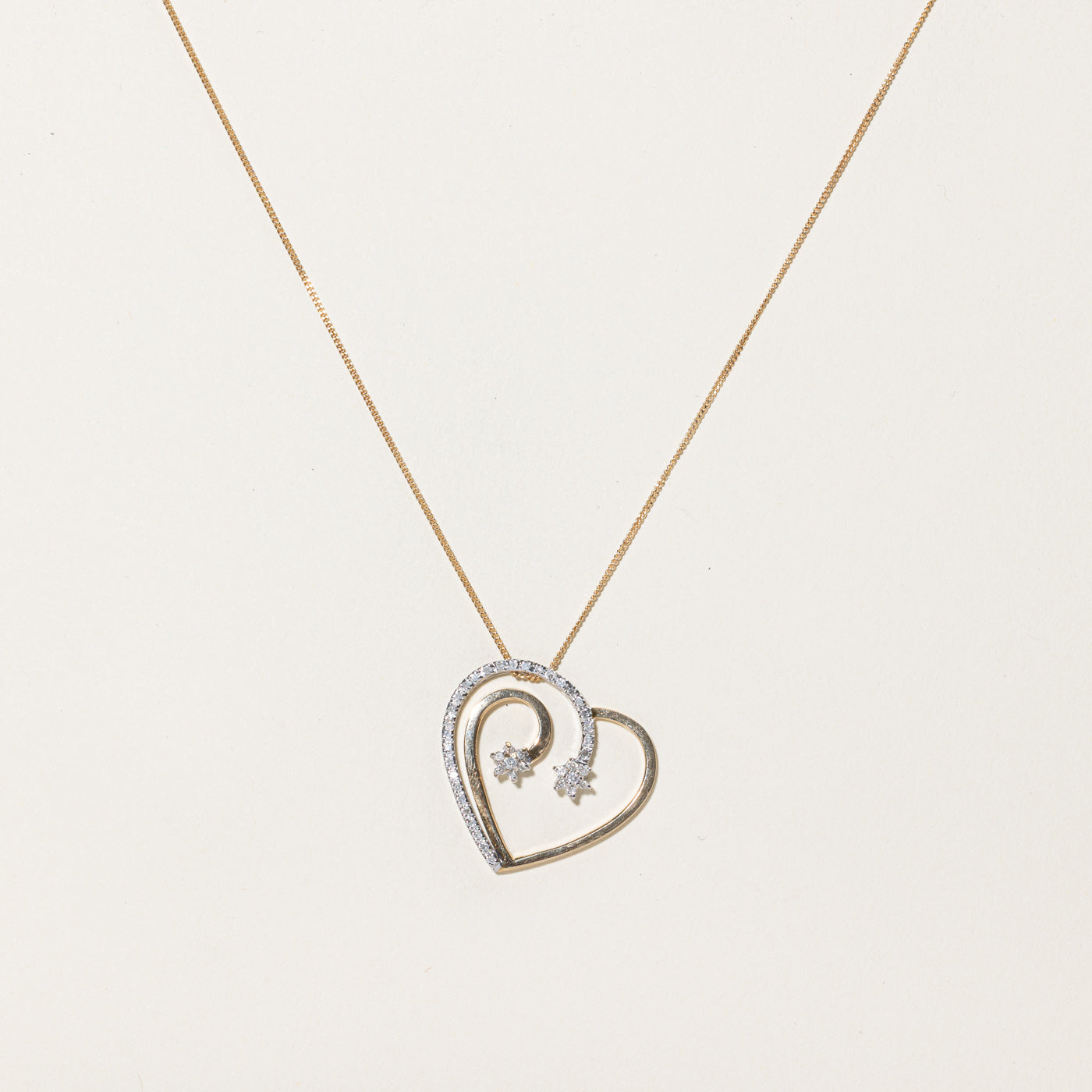 Diamond Heart Pendant Necklace | 0.25ctw | 18"