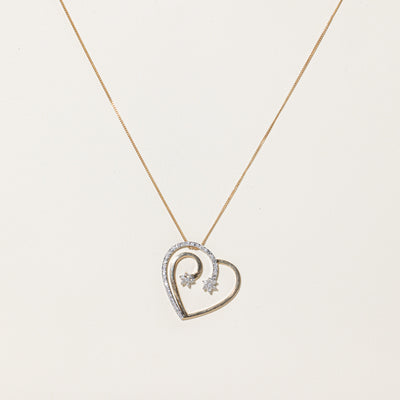 Diamond Heart Pendant Necklace | 0.25ctw | 18