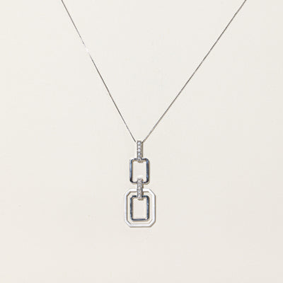 Diamond Geometric Pendant Necklace | 0.10ctw | 18