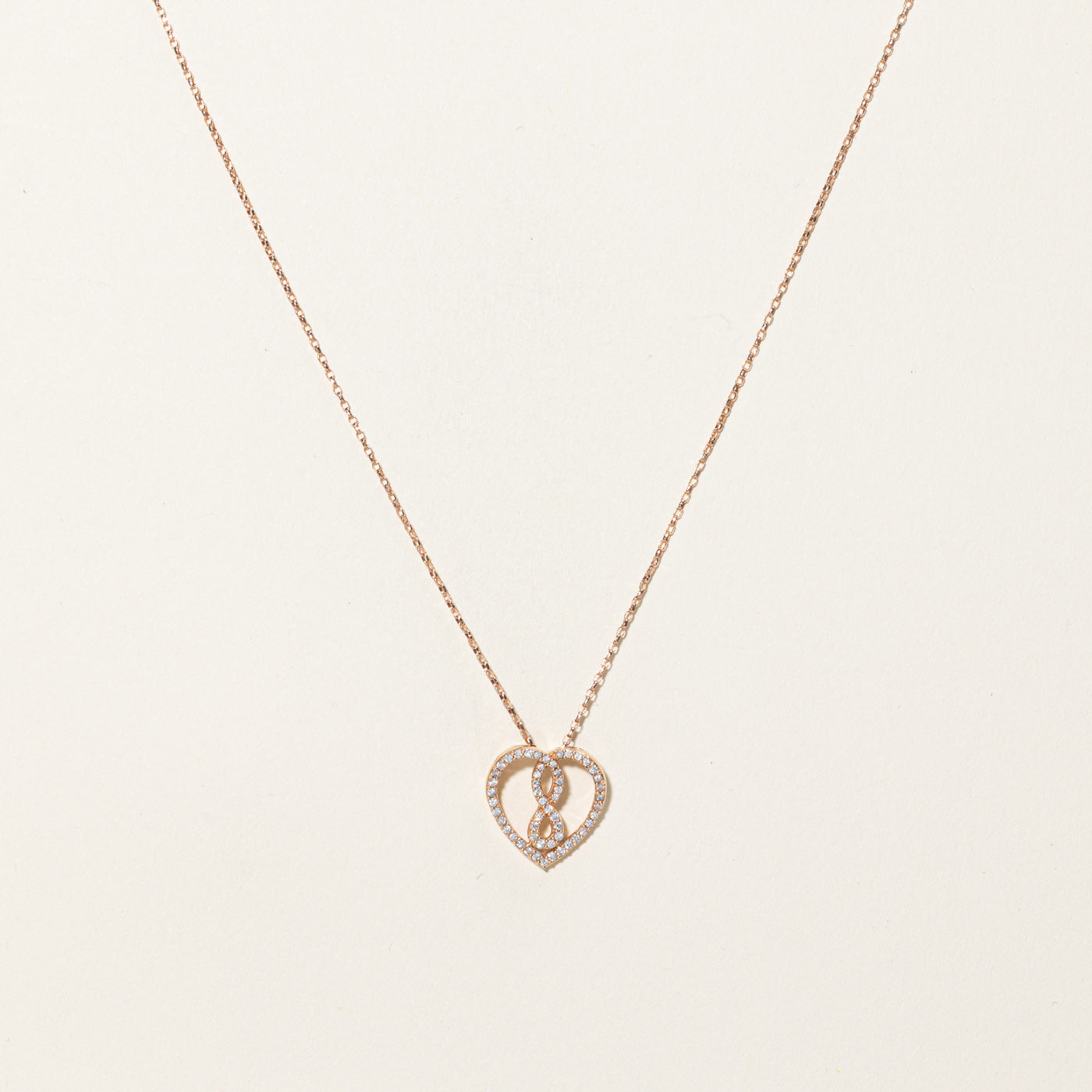Diamond Infinity & Heart Necklace | 0.25ctw | 18"