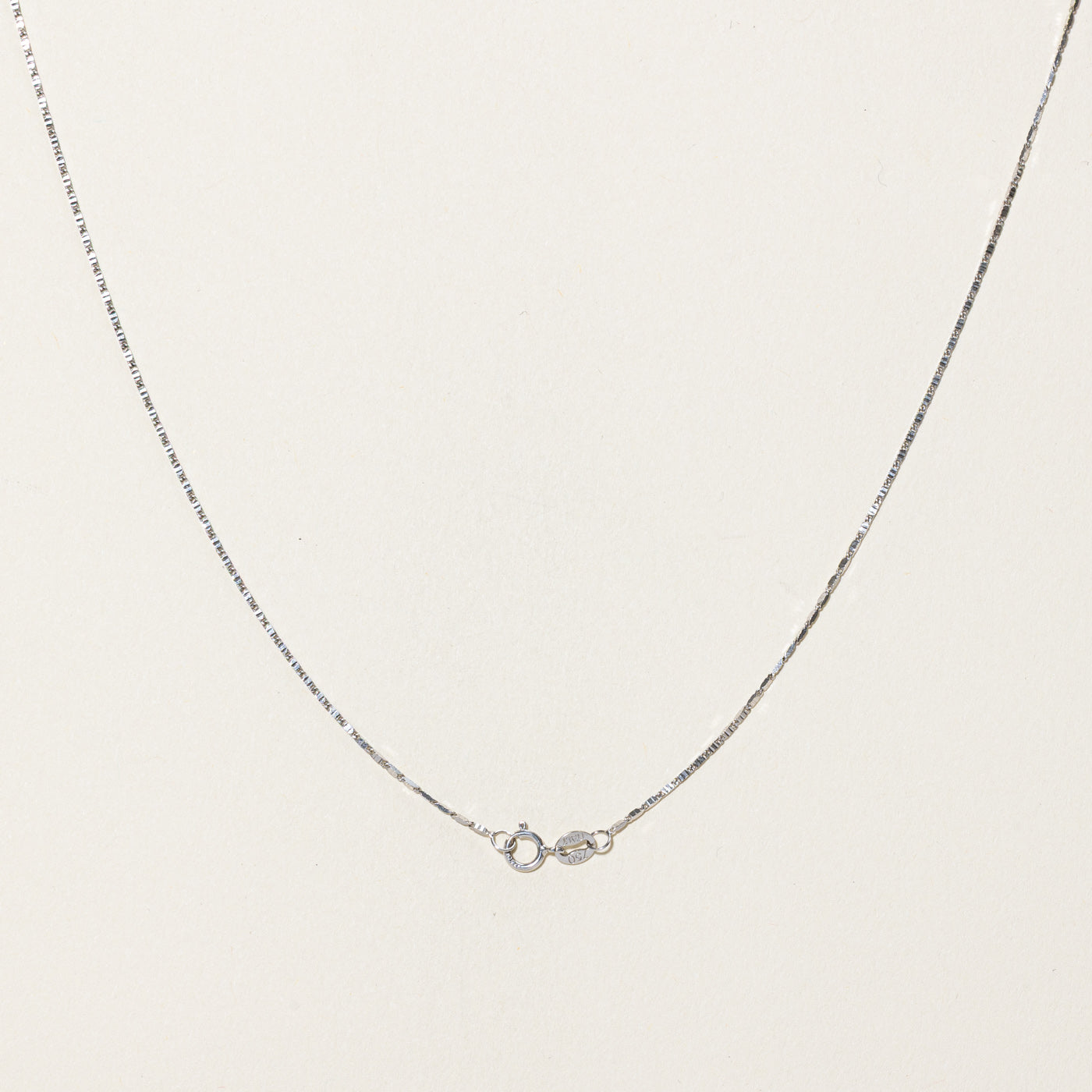 18k White Gold Chain | 16"