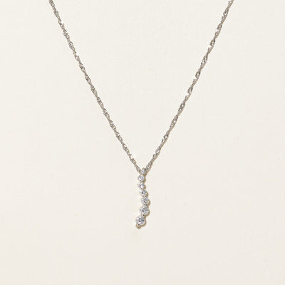 Diamond Wave Pendant Necklace | 0.23ctw | 18