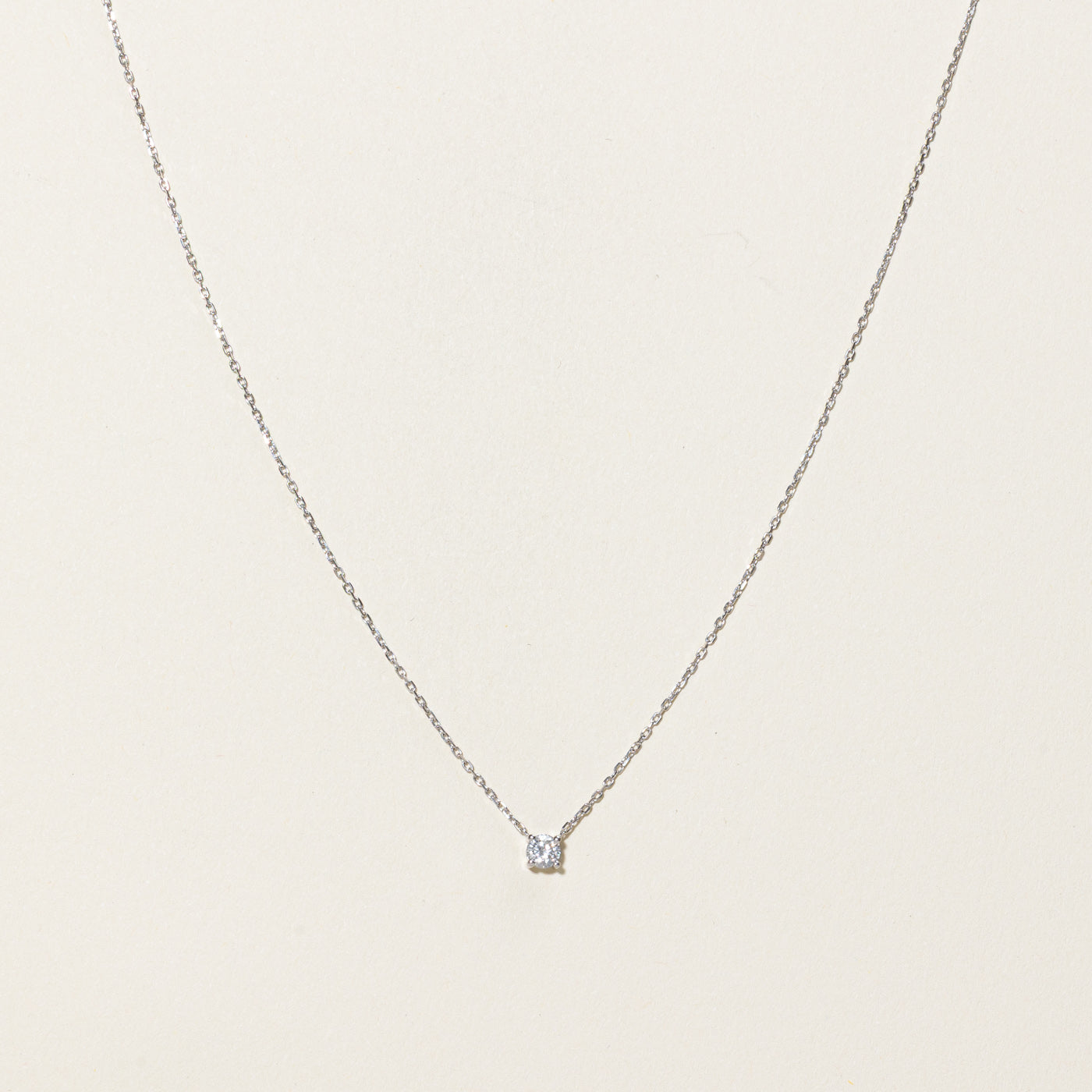 Collier solitaire en diamant | 0,17 ct | 43 cm 