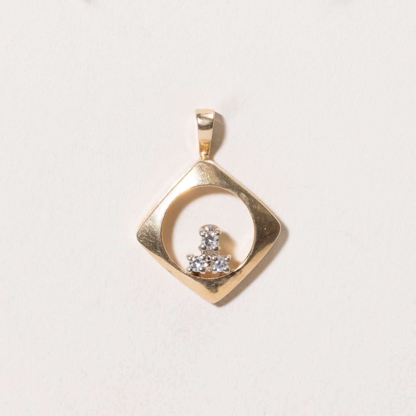 Diamond Open Design Pendant | 0.05ctw