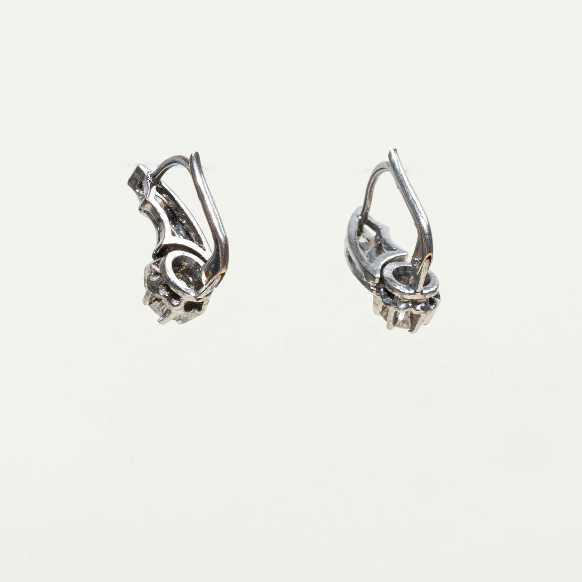 10k Illusion Set Diamond Teardrop Huggie Earrings | 0.31ctw