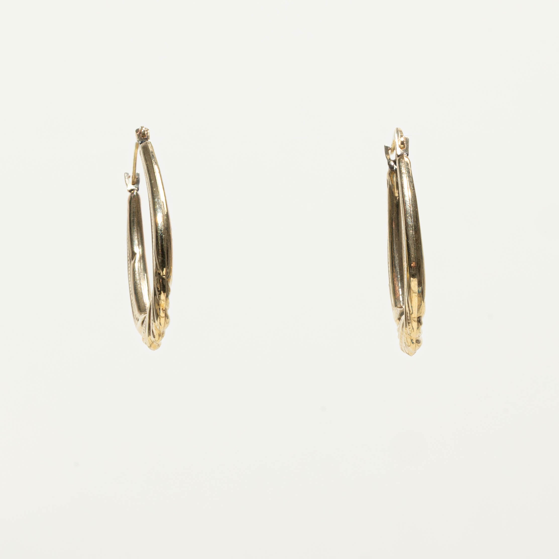 14k Croissant Hoop Earrings