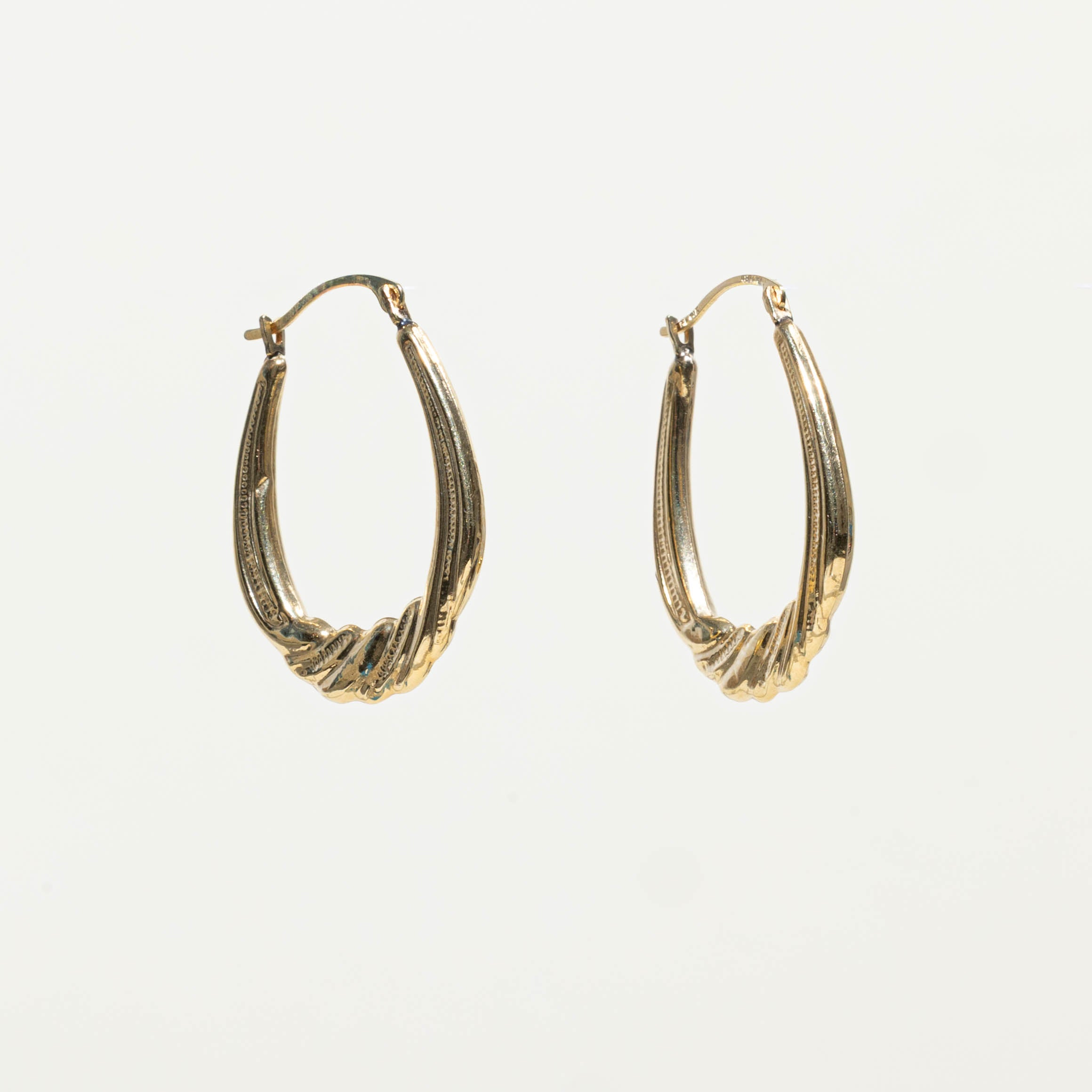 14k Croissant Hoop Earrings