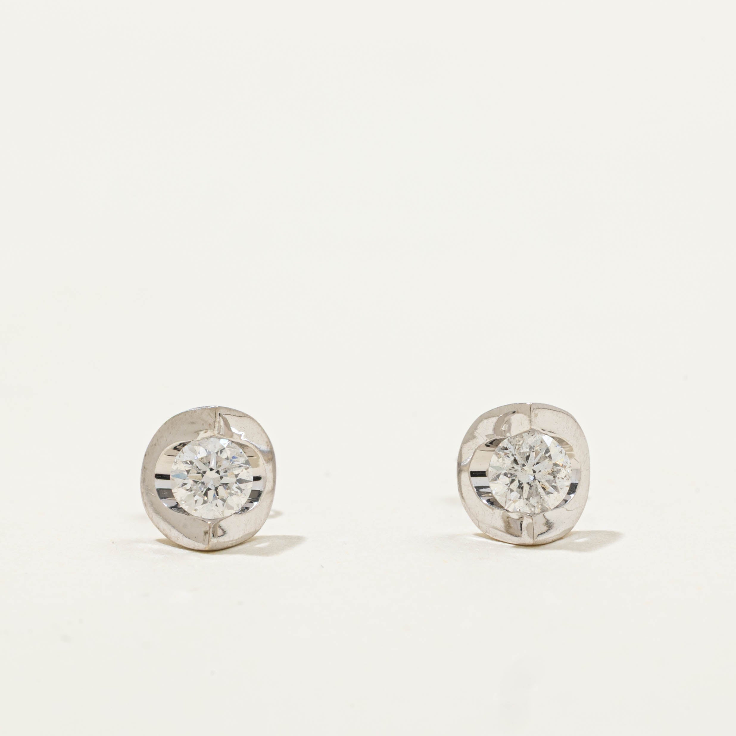 10k Tension Set Diamond Studs | 0.32ctw