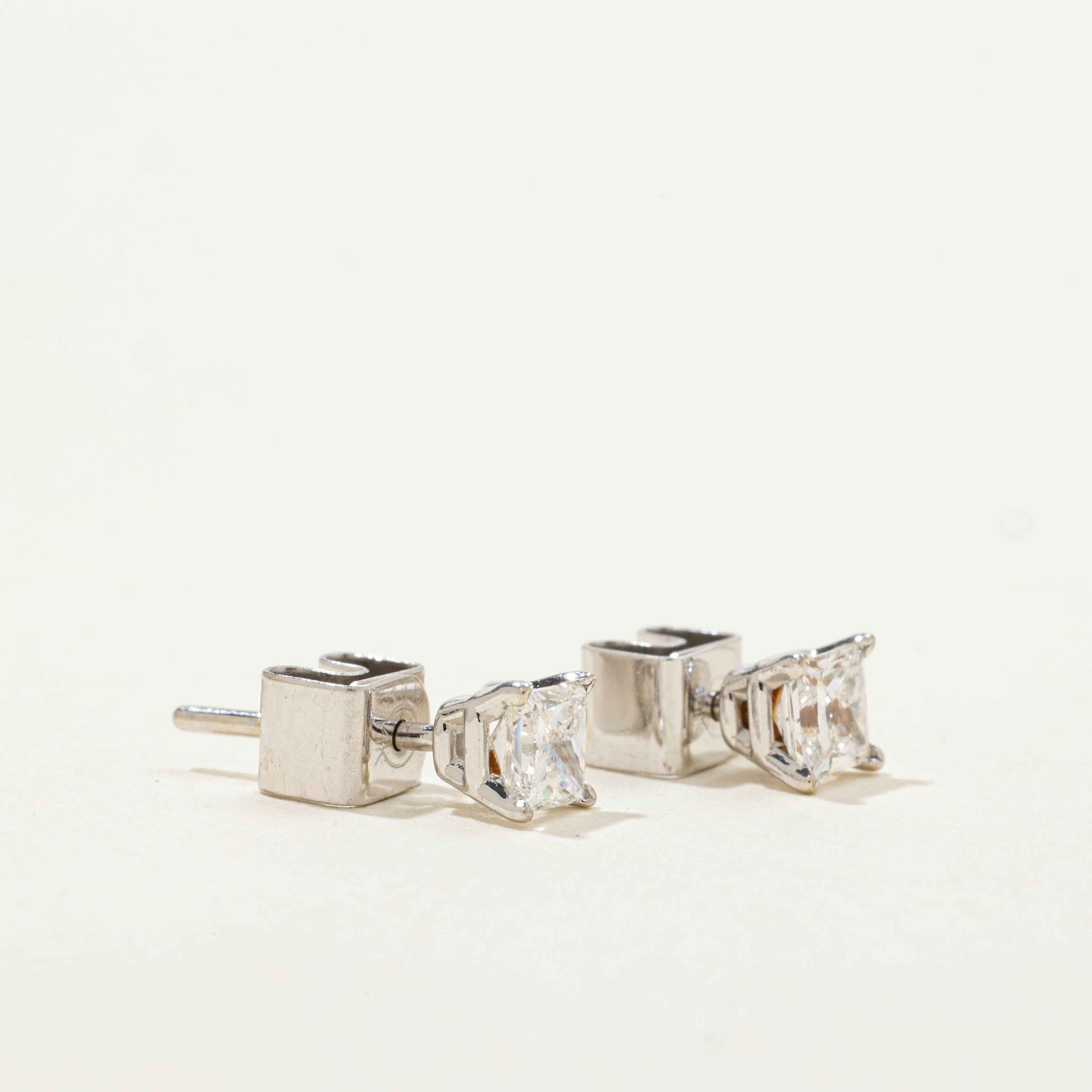 Princess Cut Canadian Diamond Studs | 0.56ctw
