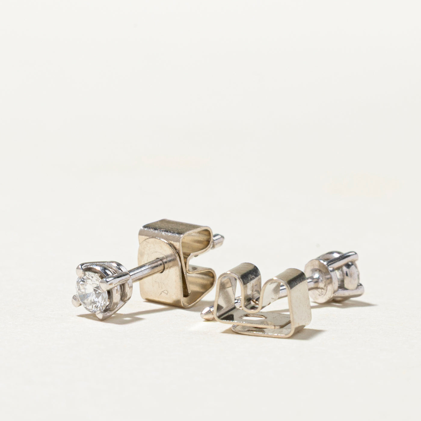 Solitaire Diamond Petite Stud Earrings | 0.14ctw