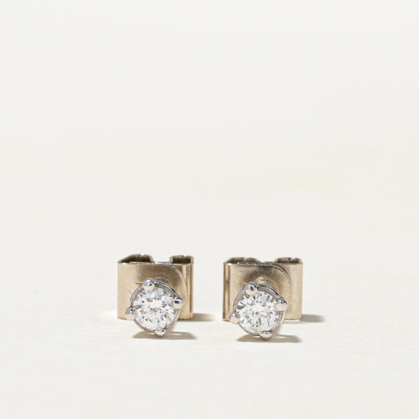 Solitaire Diamond Petite Stud Earrings | 0.14ctw