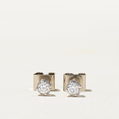 Solitaire Diamond Petite Stud Earrings | 0.14ctw