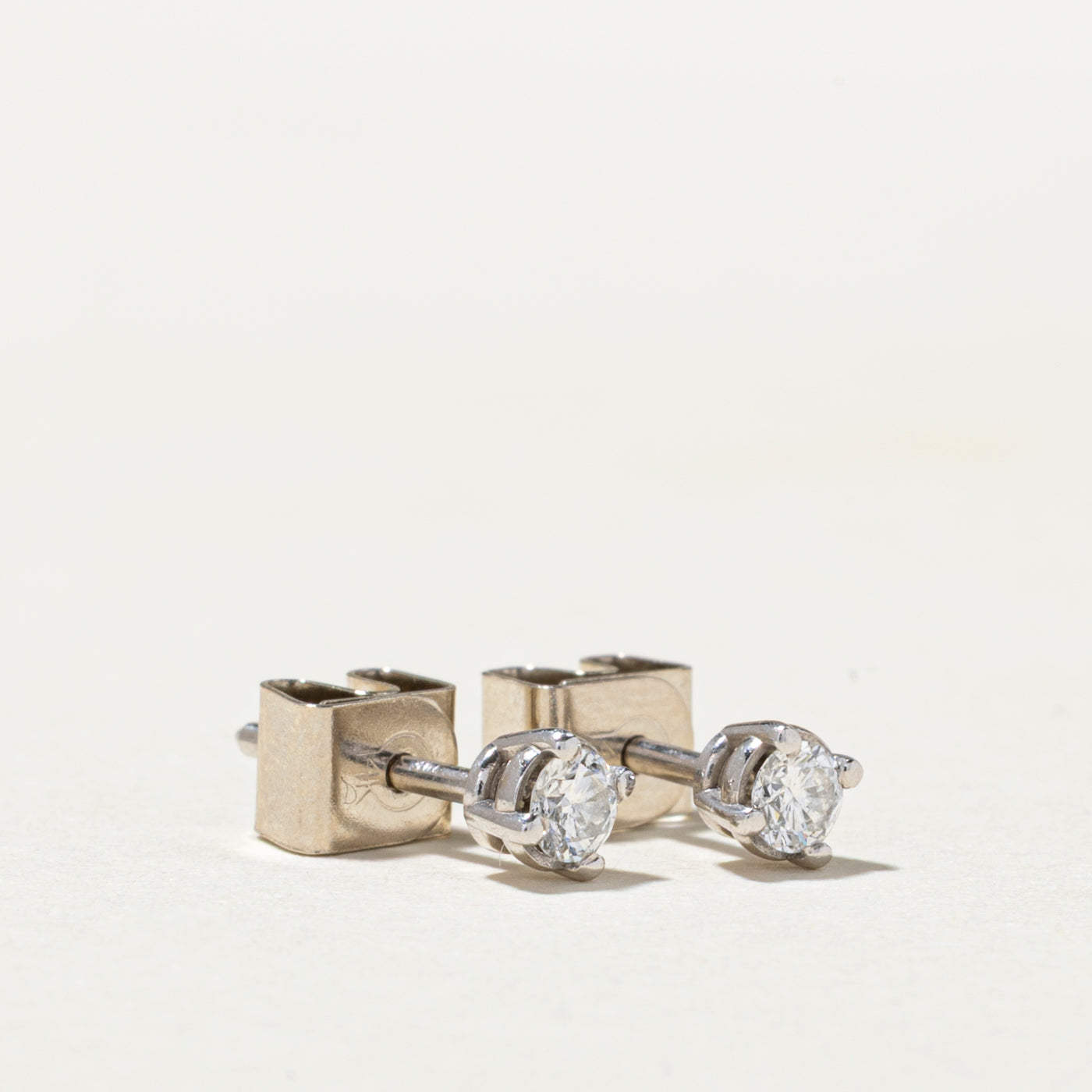 Solitaire Diamond Petite Stud Earrings | 0.14ctw
