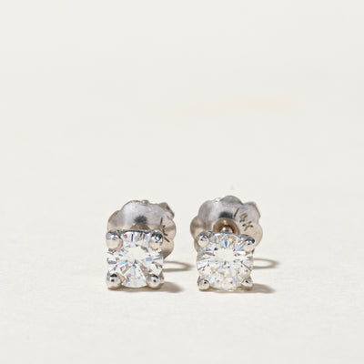Solitaire Diamond Stud Earrings | 0.34ctw