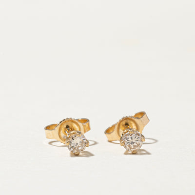 Solitaire Diamond Petite Stud Earrings | 0.21ctw