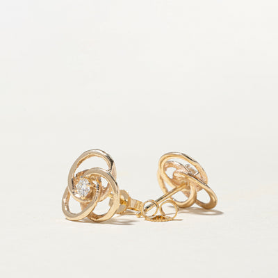 Diamond Interlocking Stud Earrings | 0.22ctw
