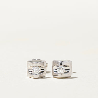 Solitaire Diamond Stud Earrings | 0.10ctw