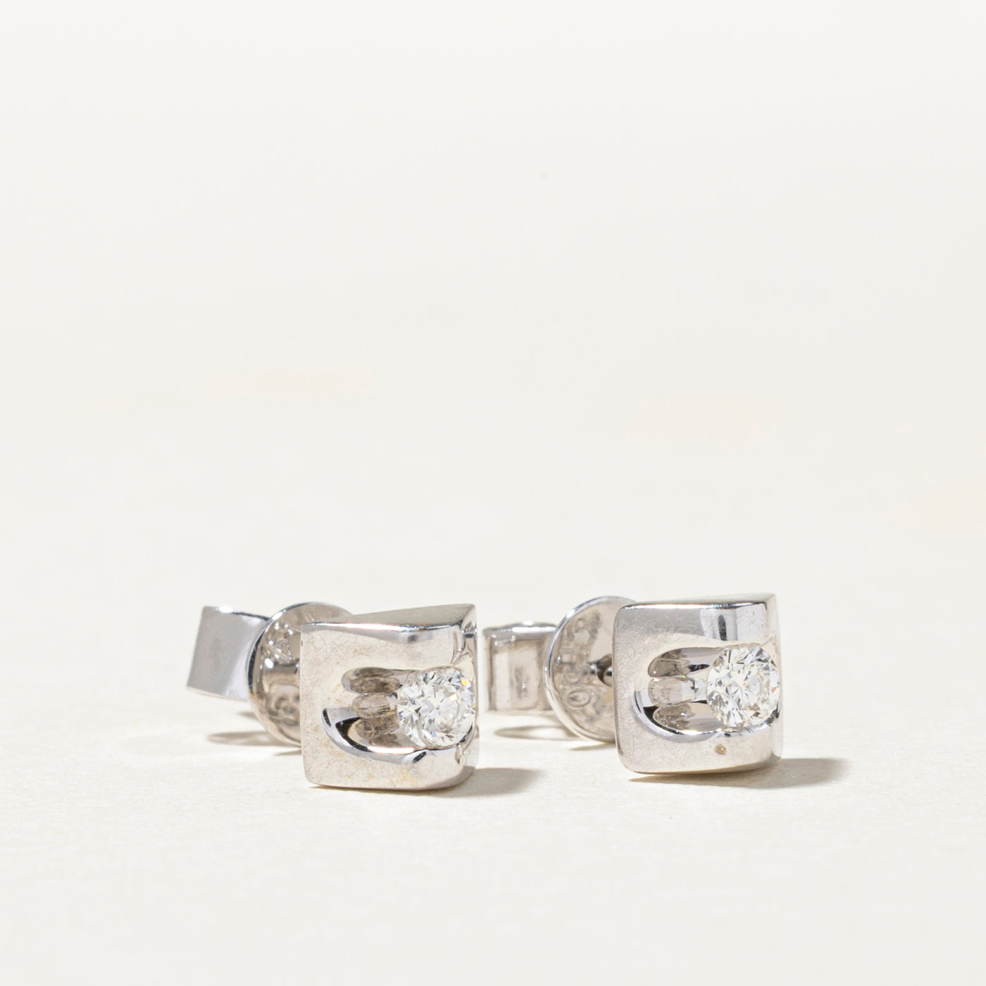 Solitaire Diamond Stud Earrings | 0.10ctw