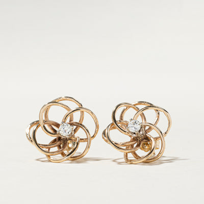Diamond Interlocking Stud Earrings | 0.24ctw