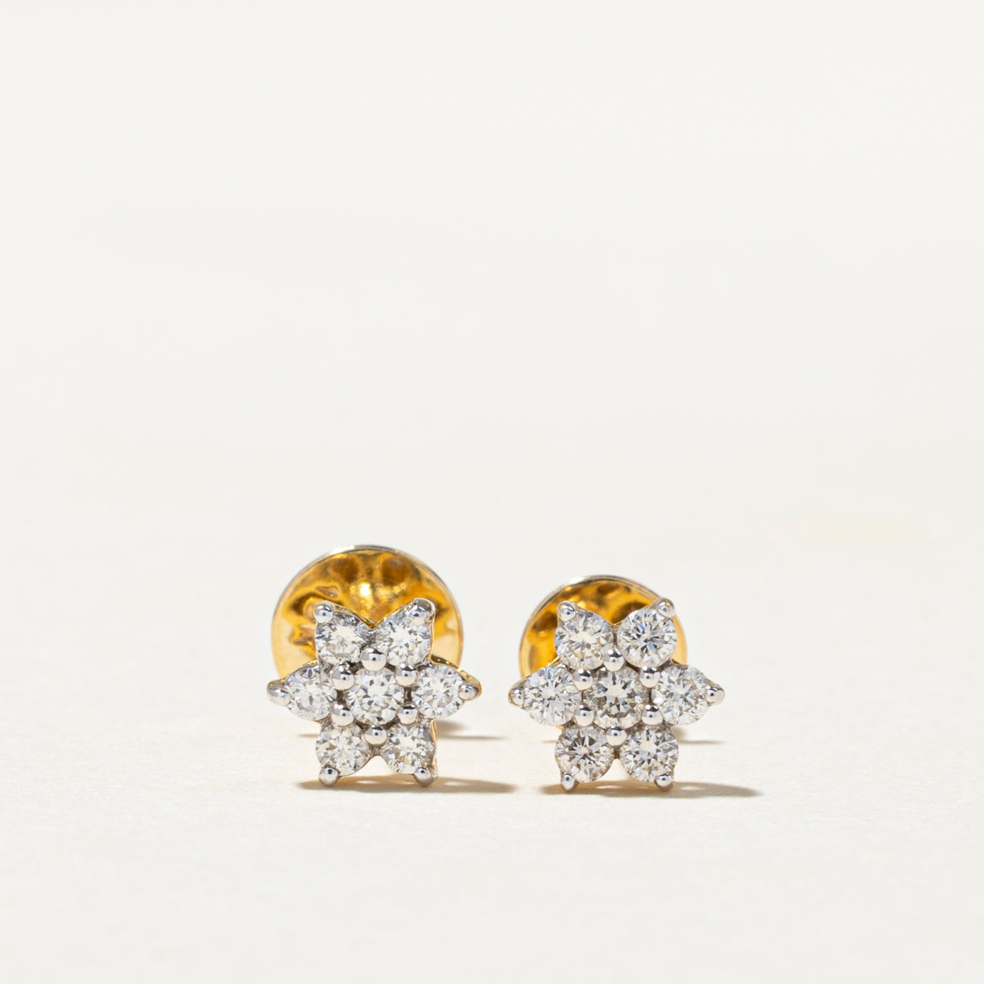 Diamond Petal Stud Earrings | 0.30ctw