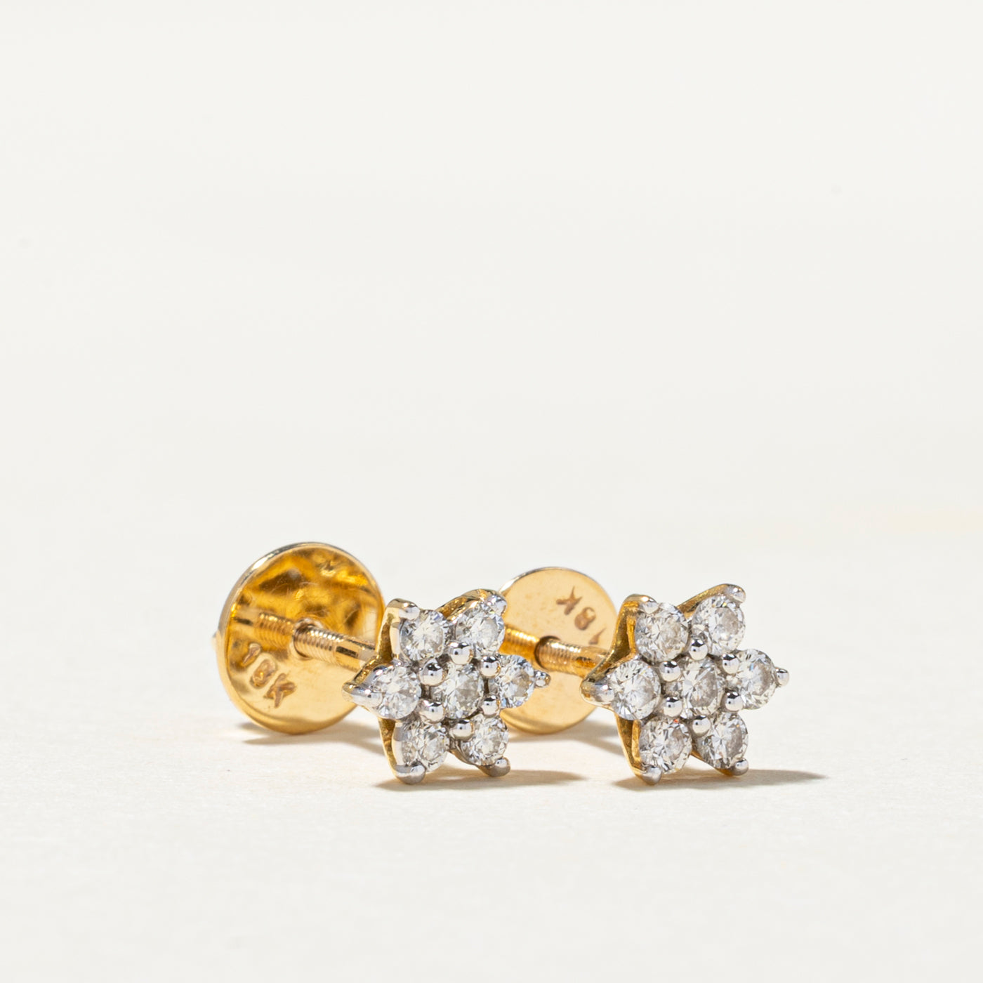 Diamond Petal Stud Earrings | 0.30ctw