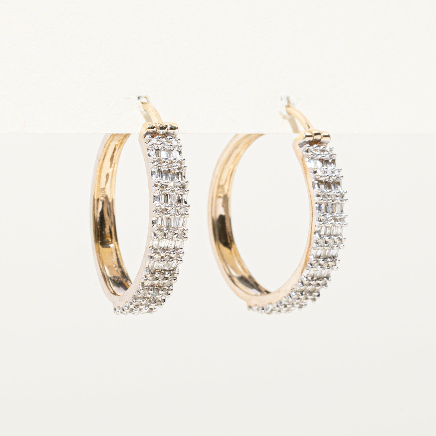 Mixed Cut Diamond Hoop Earrings | 0.69ctw