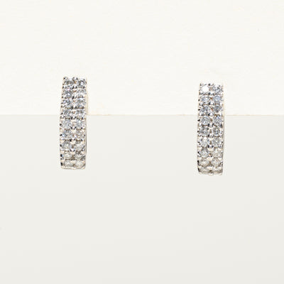 Diamond Half Huggie Earrings | 0.36ctw