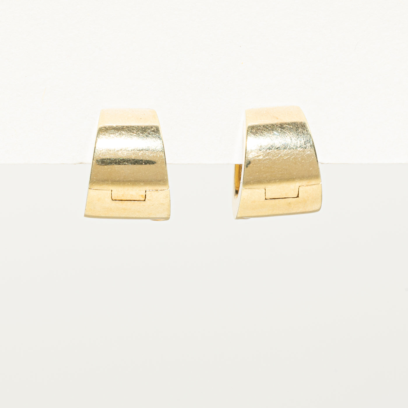 Diagonal Diamond Chunky Huggie Earrings | 0.09ctw