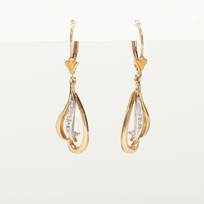 Diamond Dangling Drop Earrings | 0.04ctw