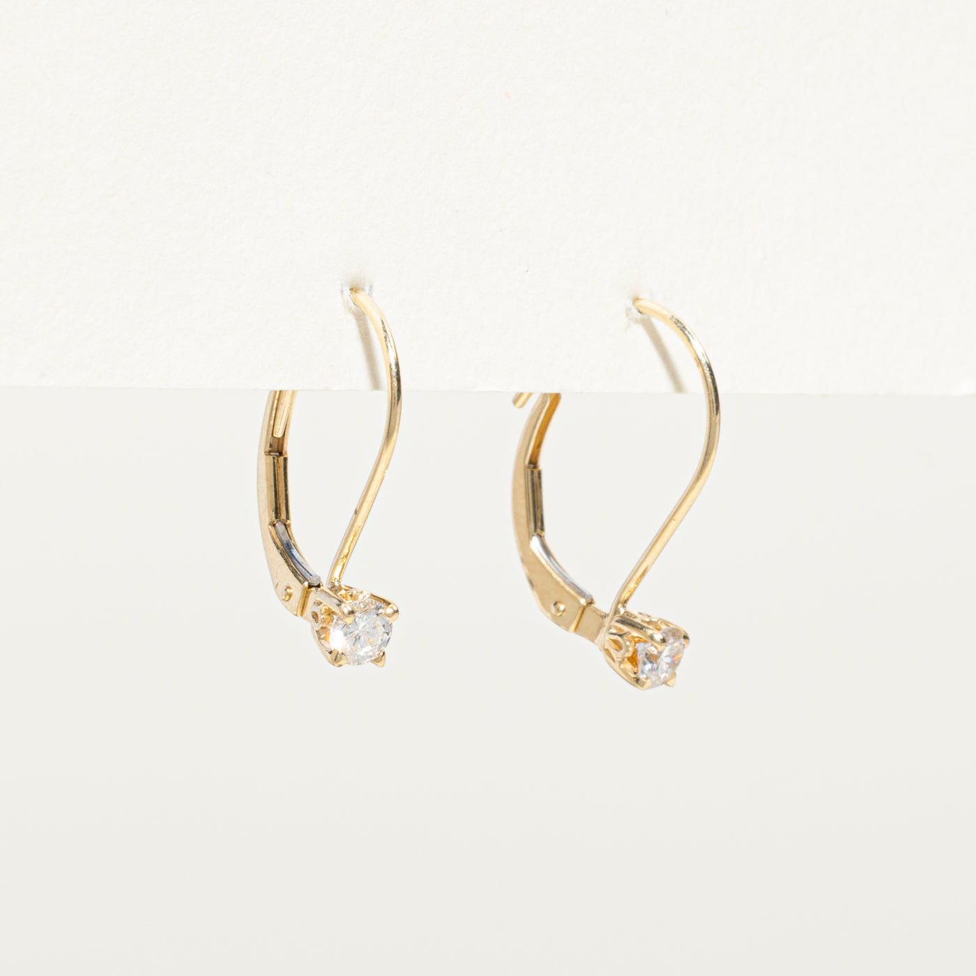 Boucles d'oreilles pendantes en diamants | 0,27 ct