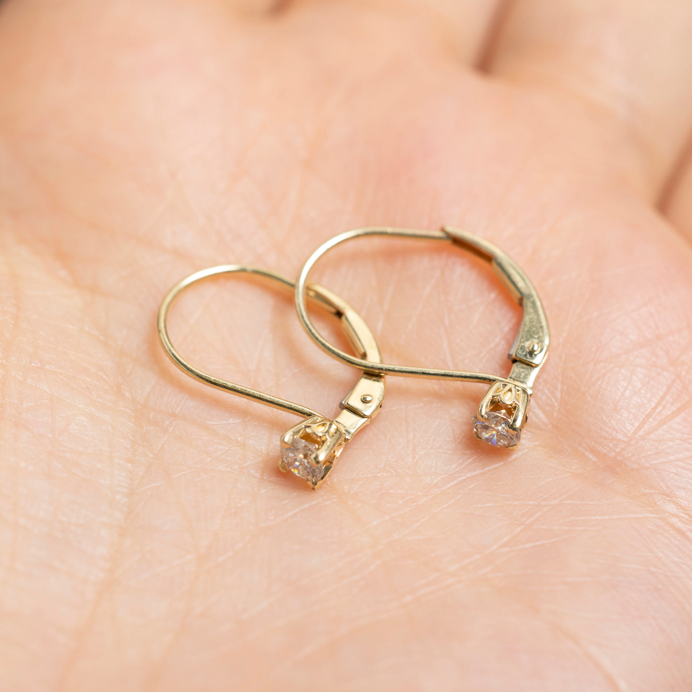 Boucles d'oreilles pendantes en diamants | 0,27 ct