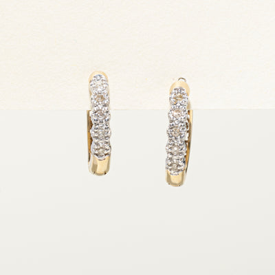Illusion Set Diamond Hoop Earrings | 0.08ctw