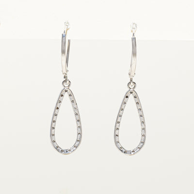 Diamond Pear Shaped Drop Earrings | 0.08ctw