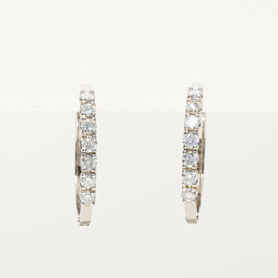 Diamond Hoop Earrings | 1.12ctw