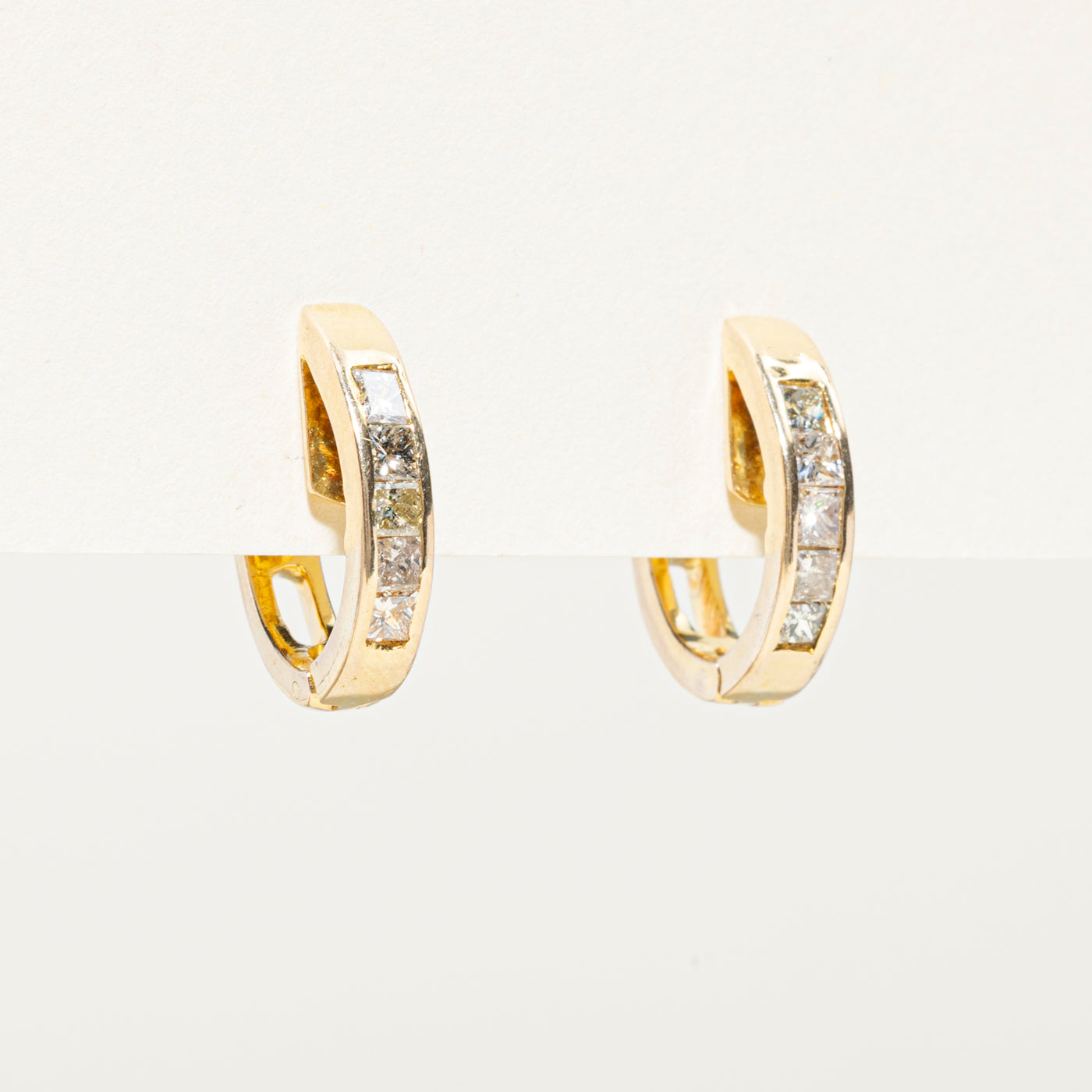 Princess Cut Diamond Hoop Earrings | 0.60ctw