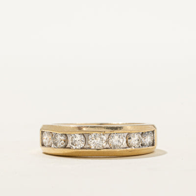 14K Semi Eternity Channel Set Diamond Chunky Band | 1.00ctw | SZ 6.25