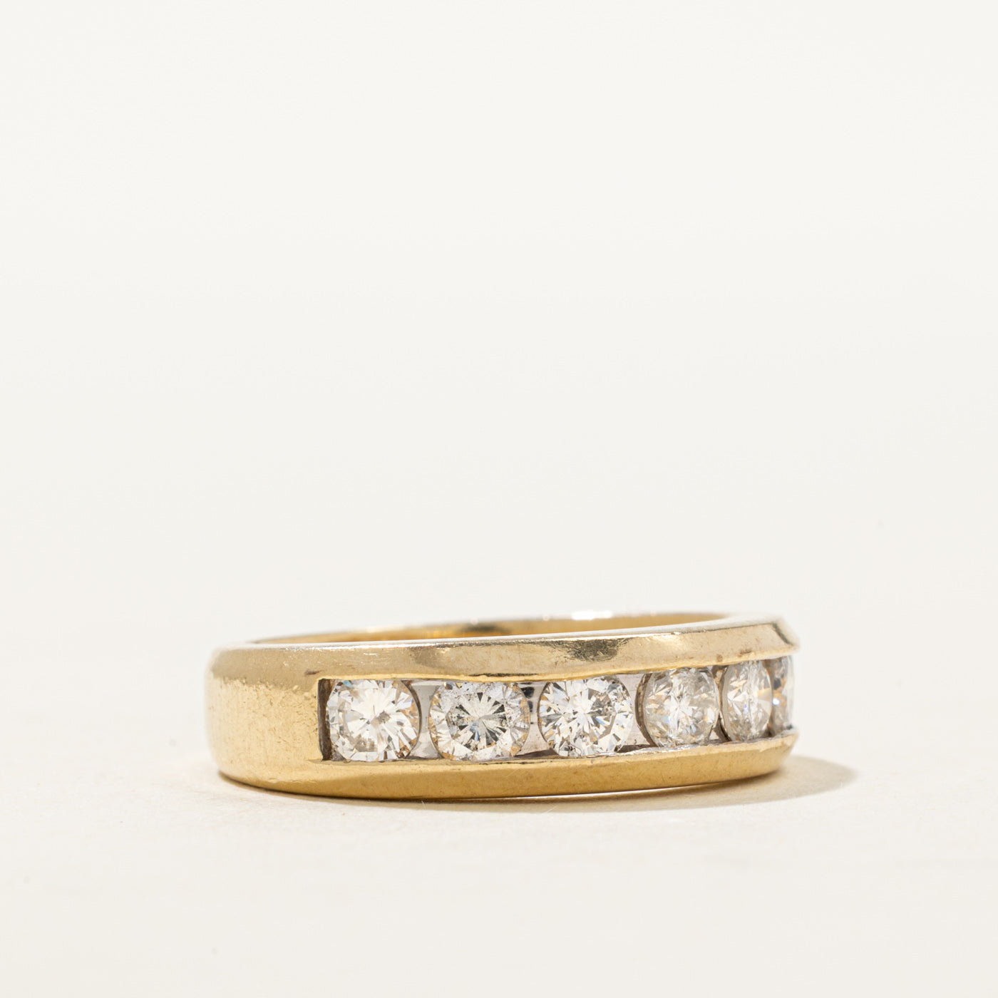 14K Semi Eternity Channel Set Diamond Chunky Band | 1.00ctw | SZ 6.25