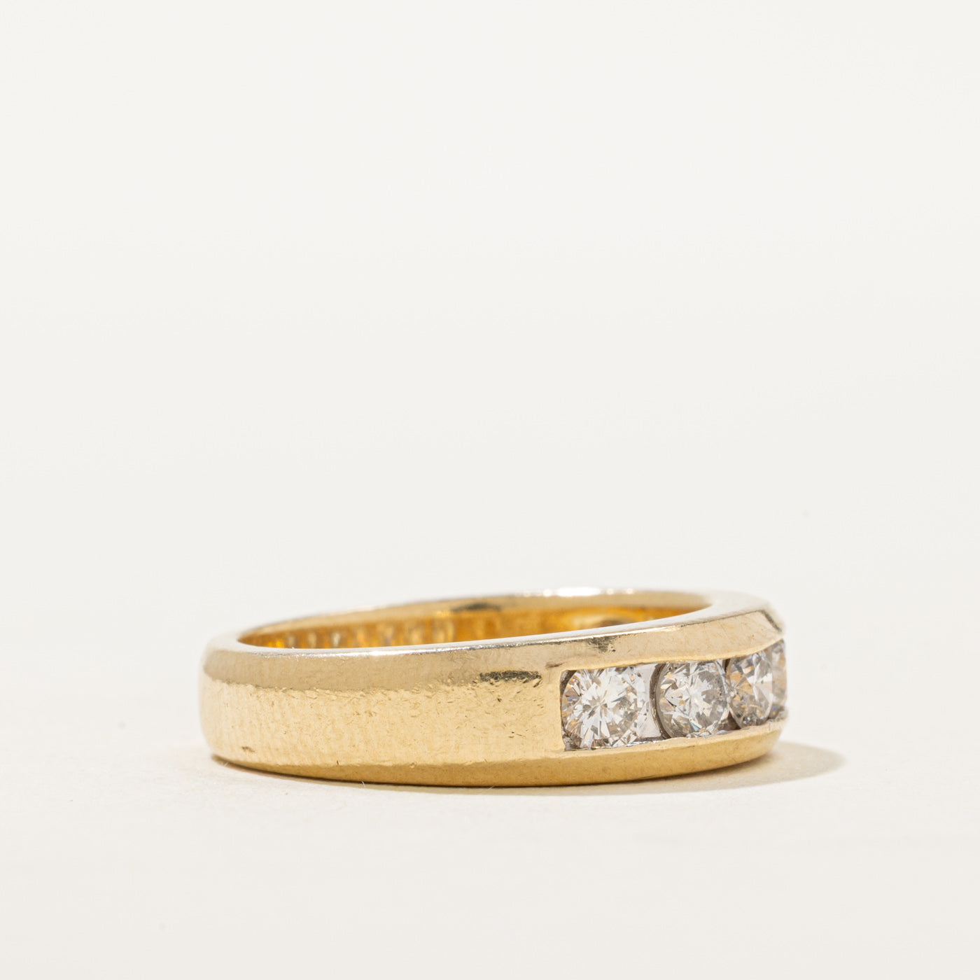 14K Semi Eternity Channel Set Diamond Chunky Band | 1.00ctw | SZ 6.25